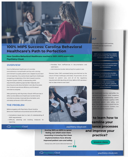 100% MIPS Success: Carolina Behavioral Healthcare’s Path to Perfection